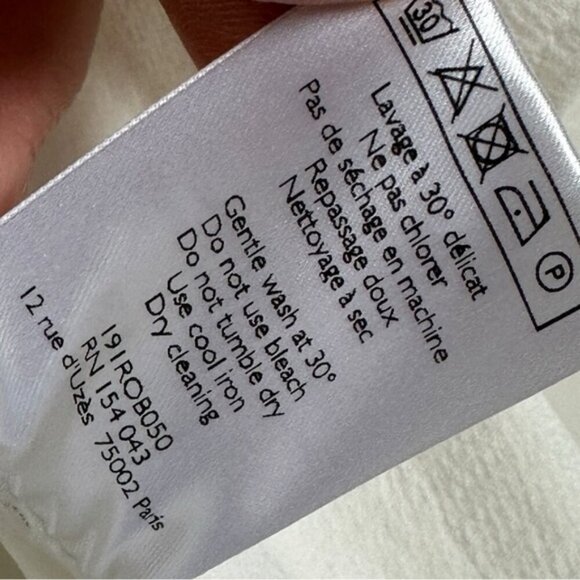 Sezane White Midi Wrap Dress Apolline Ecru White Size 36 French US 4 Minimalist - Picture 10 of 14